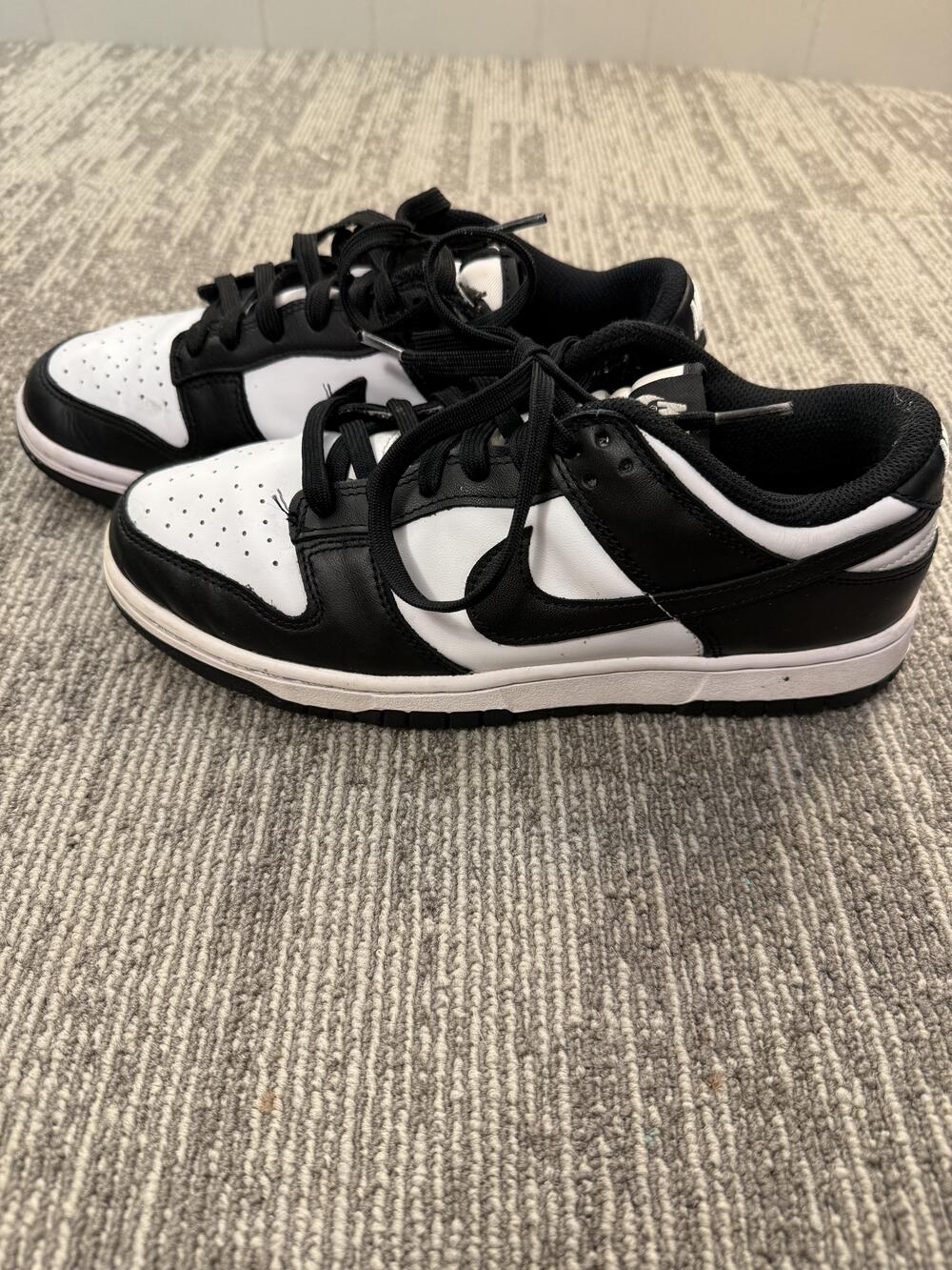 Nike Dunk Low Shoes Womens Size 9 Black White Panda Retro Leather DD1503-101